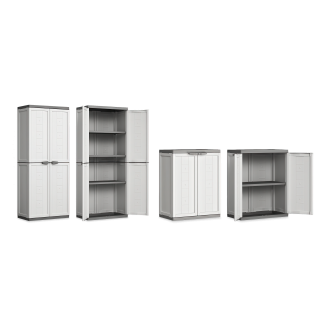 KETER/KIS JOLLY SET Sada bielych úžitkových skriniek