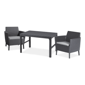 Balkónový nábytok SALEMO DUO/LYON Graphite
