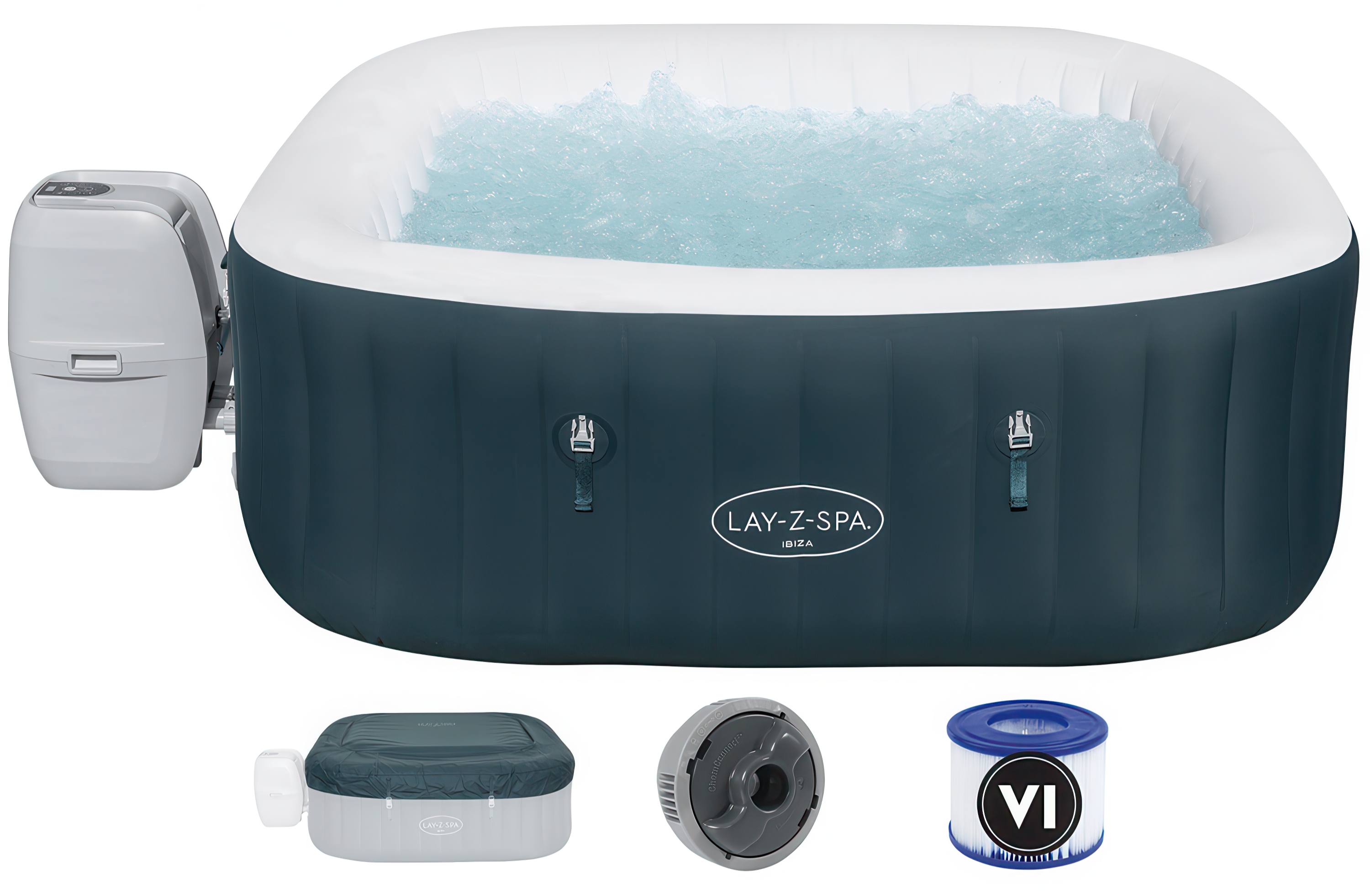 Ibiza AirJet štvorcová nafukovacia vírivka 1,8 x 1,8 x 0,66 m - BESTWAY 60015