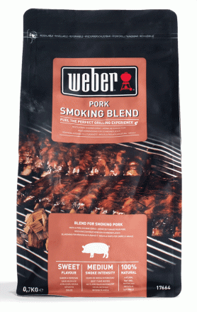 Údenie klobás na 700g bravčového mäsa - WEBER