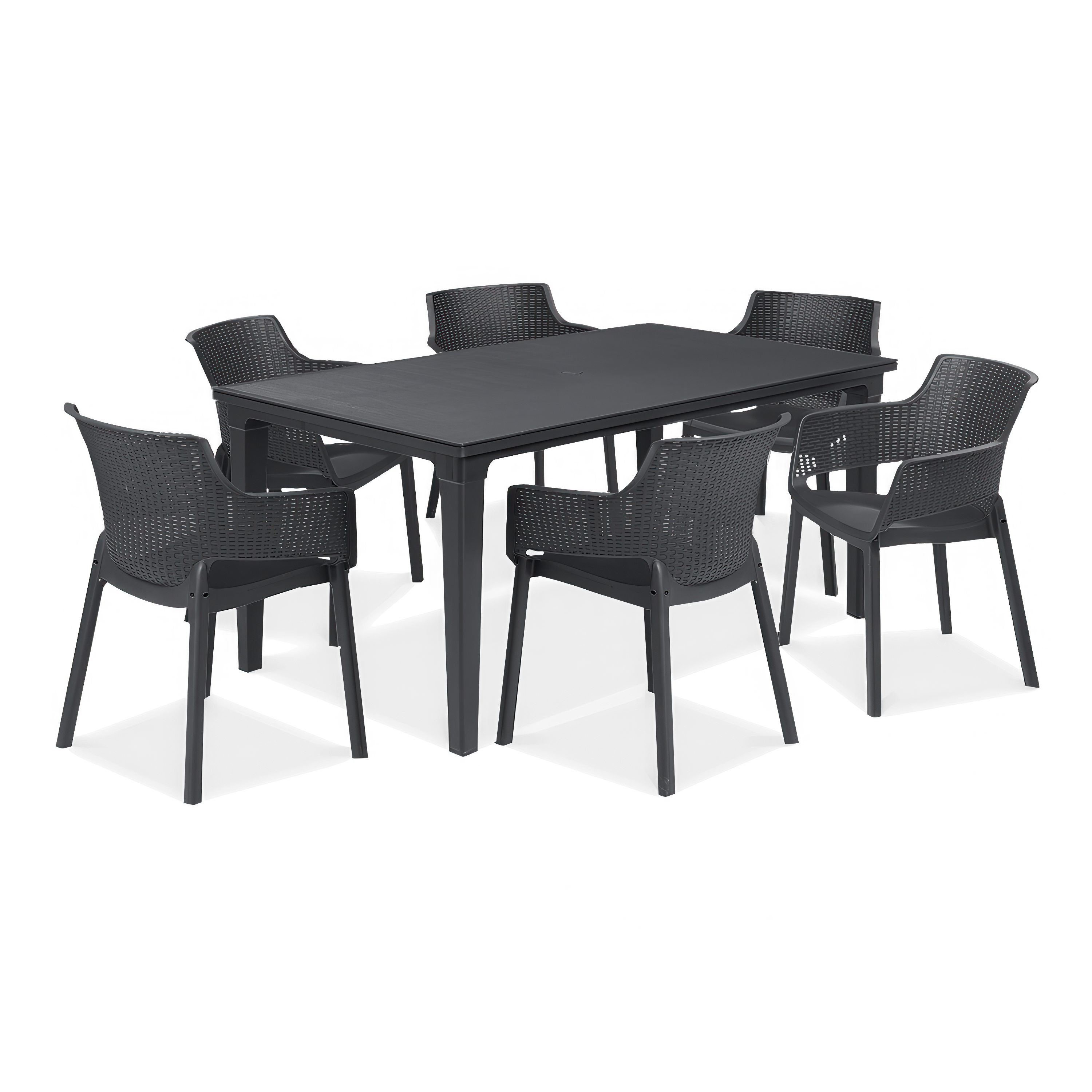 Súprava záhradného nábytku EVA/FUTURA 6+1 Graphite - KETER