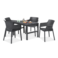 Súprava balkónového nábytku EVA/LYON 4+1 Graphite - KETER