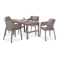 Súprava balkónového nábytku EVA/LYON 4+1 Cappuccino - KETER