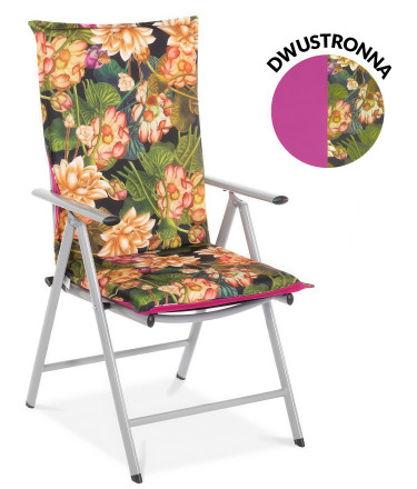 Vankúš na záhradné lehátko 116x51cm, Pivoňka ružová obojstranný - MOODME