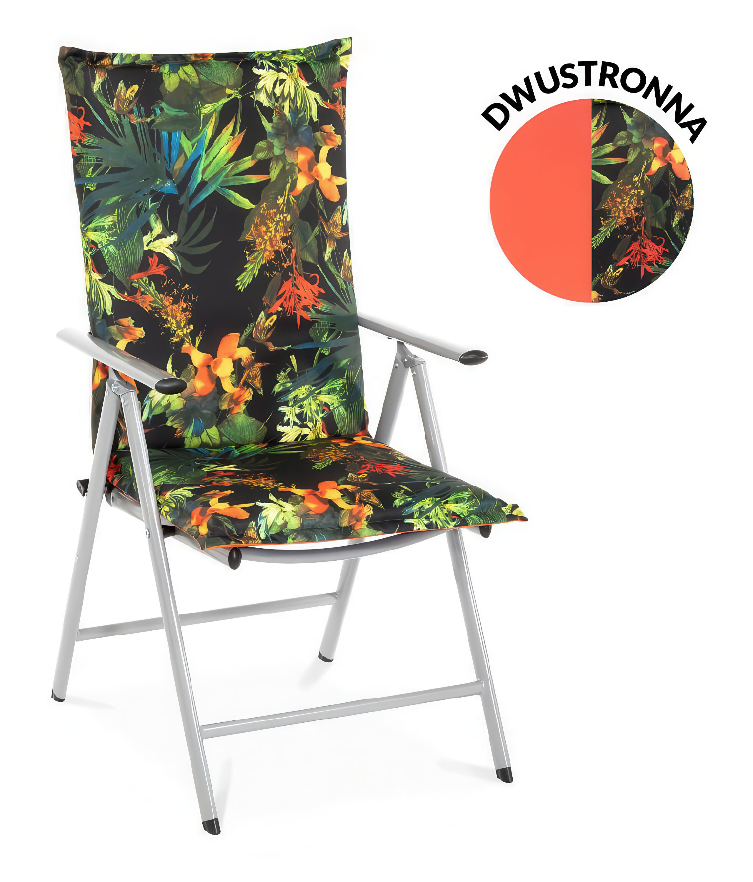 Obojstranný vankúš na ležadlo Orange Passion 116x51cm - MOODME