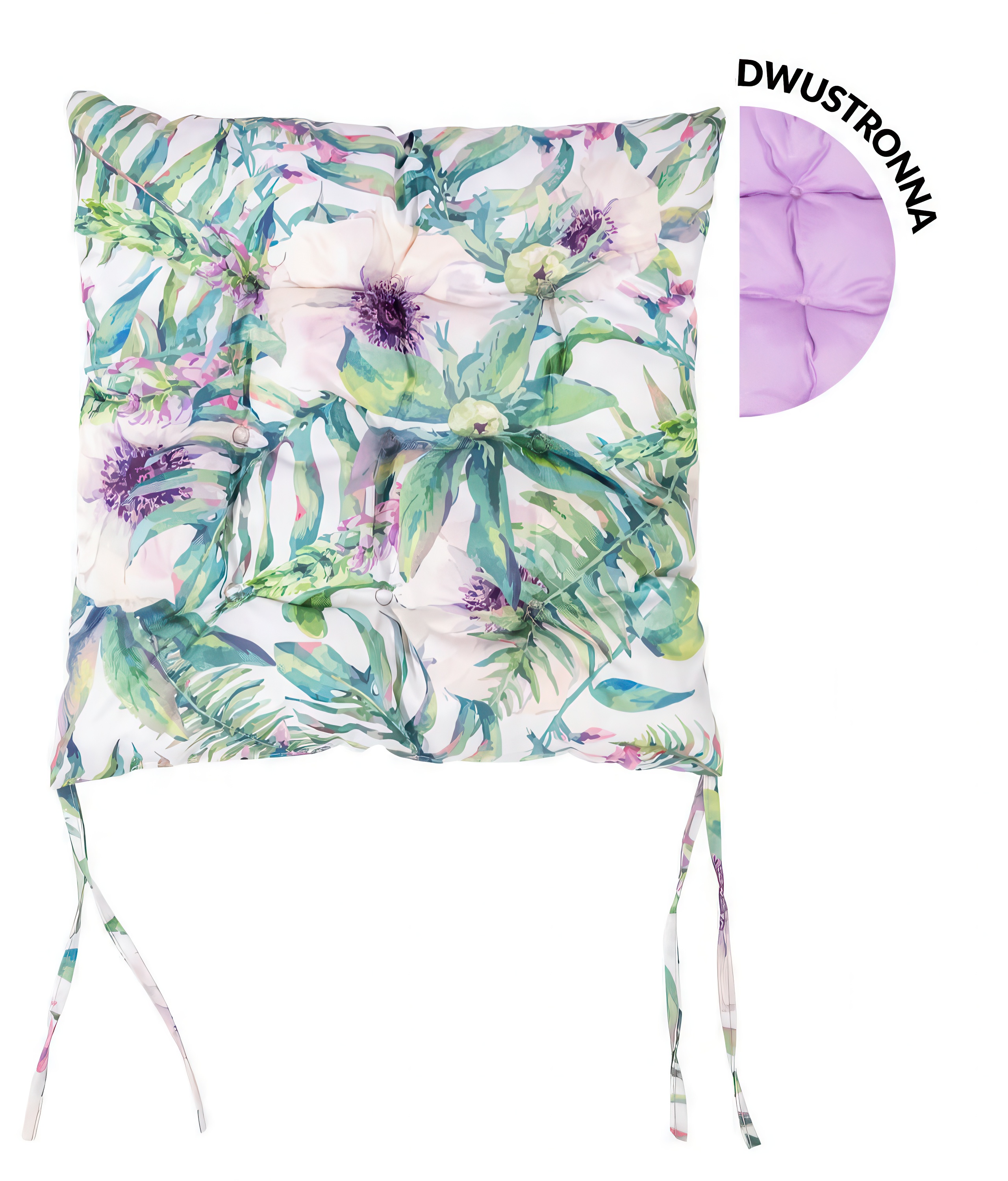 Záhradný obojstranný vankúš 40x40cm Violet Lady - MOODME