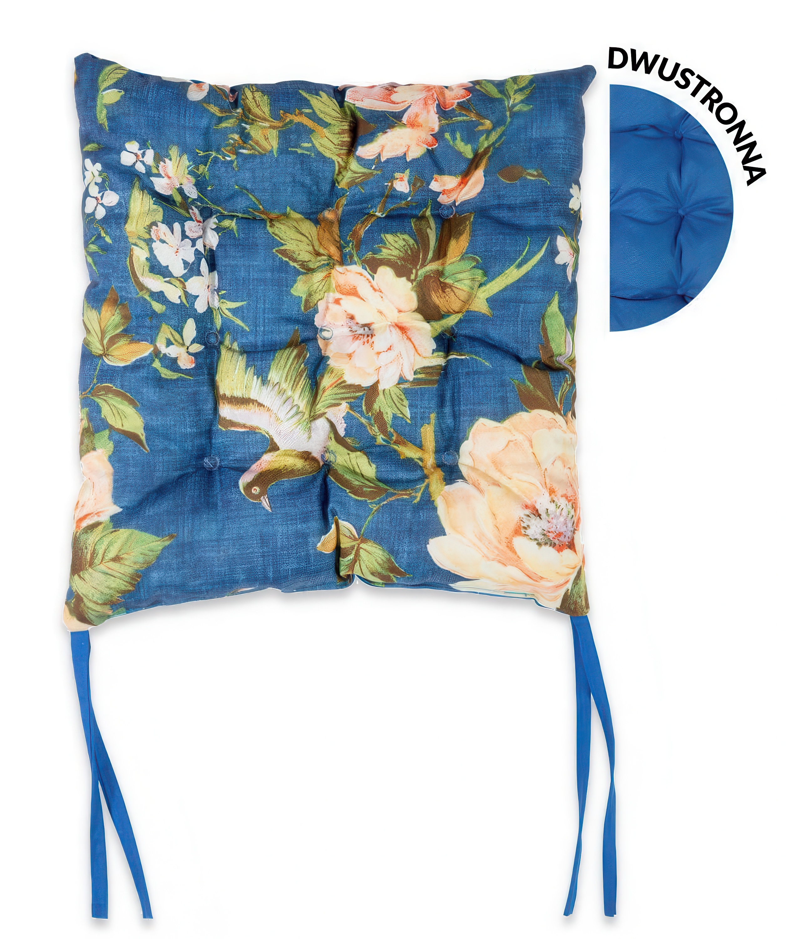 Poduszka grodowa dwustronna w kwiatowym wzorze od moodme