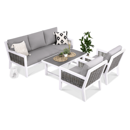 Súprava terasového nábytku OLYMPIA Caffe White - FURRORE