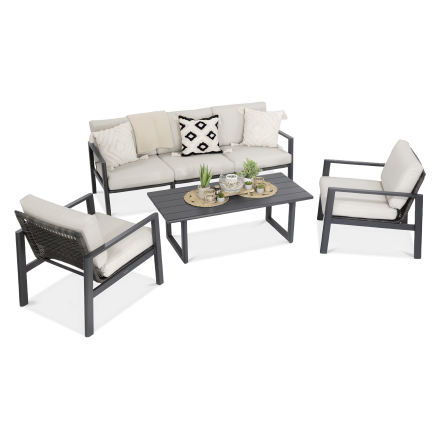 LOTUS Caffe Tmavo šedá súprava nábytku do obývačky - FURRORE