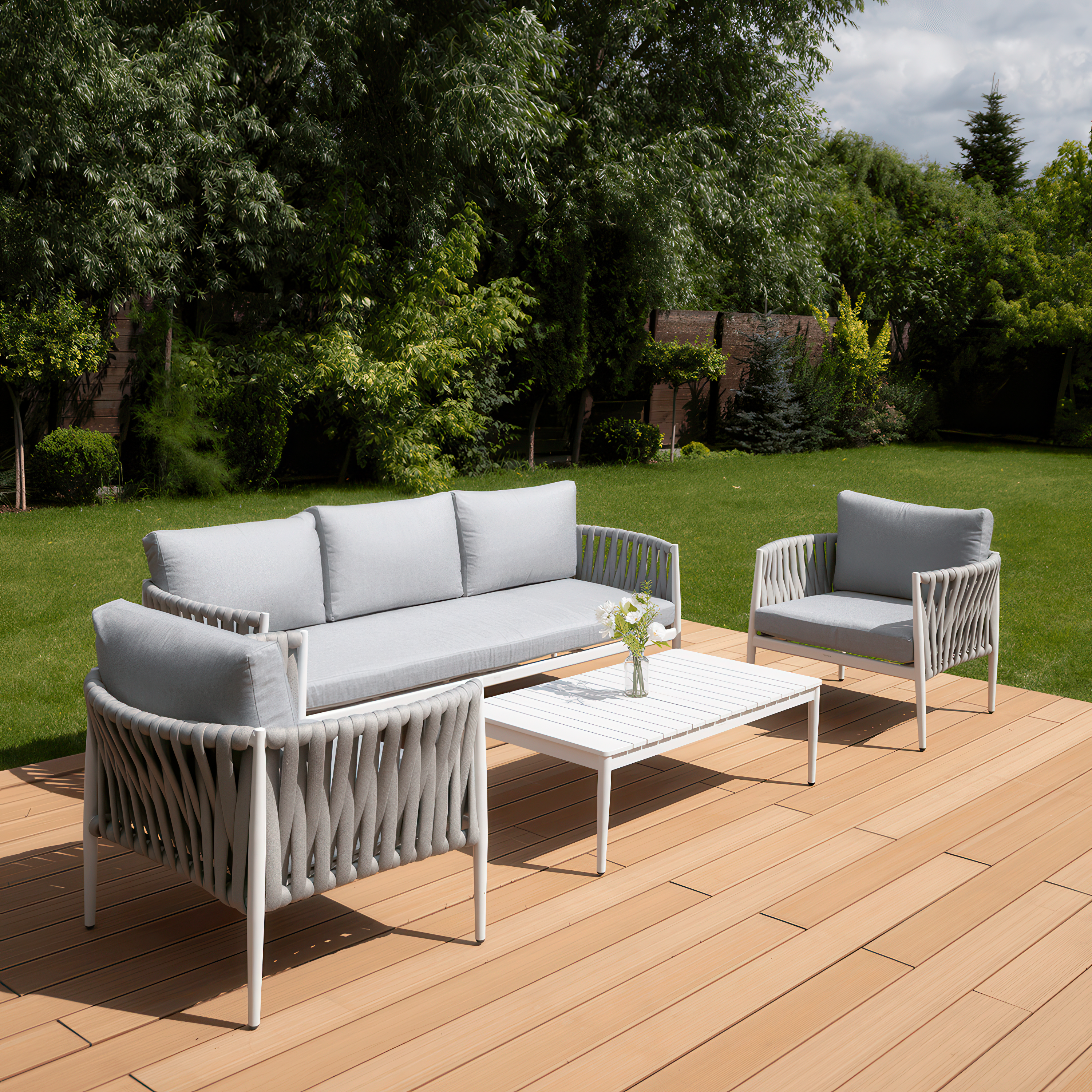 Súprava záhradného nábytku MONZA Caffe White - FURRORE