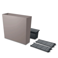 Urbi Case Tower pot 77x23,5x69cm mocca - PROSPERPLAST