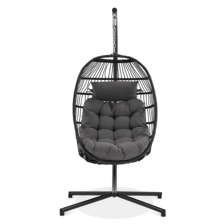 Závesné kokónové kreslo Harmony Black - FOCUS GARDEN