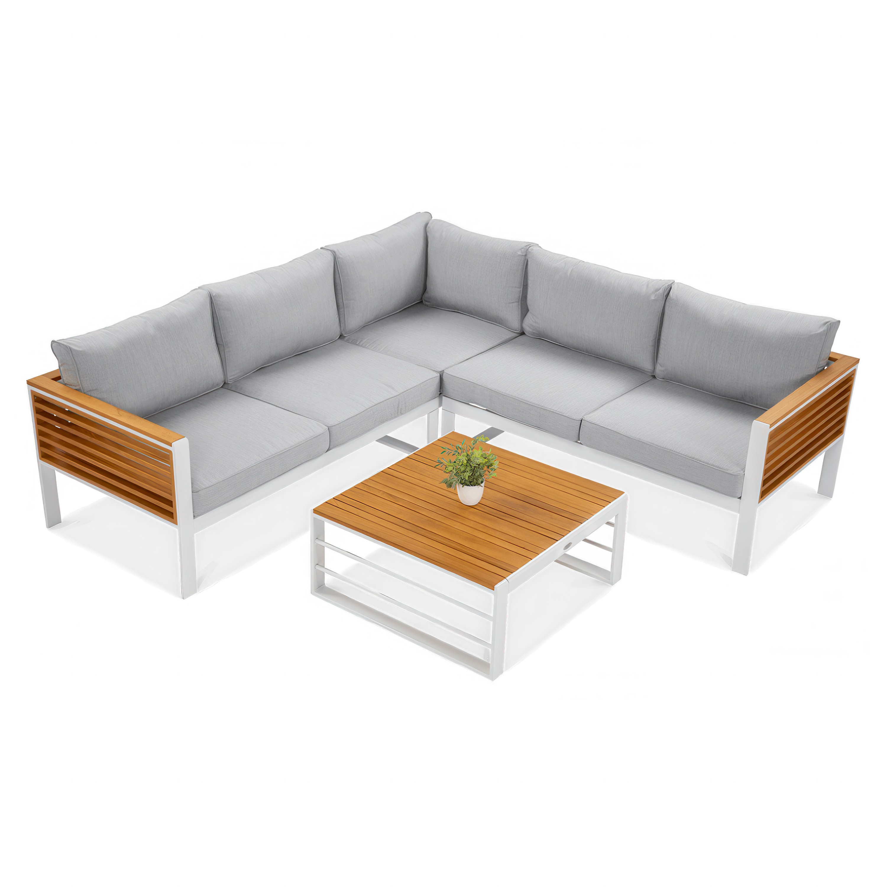 Hliníkový záhradný roh RUBICON biely - FOCUS GARDEN