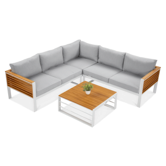 Hliníkový záhradný roh RUBICON biely - FOCUS GARDEN