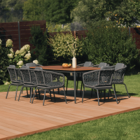 Jedálenský set ROMA DINNING 8+1 Dark Grey - FURRORE