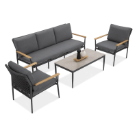 Súprava záhradného nábytku LUNA CAFFE Dark Grey - FURRORE
