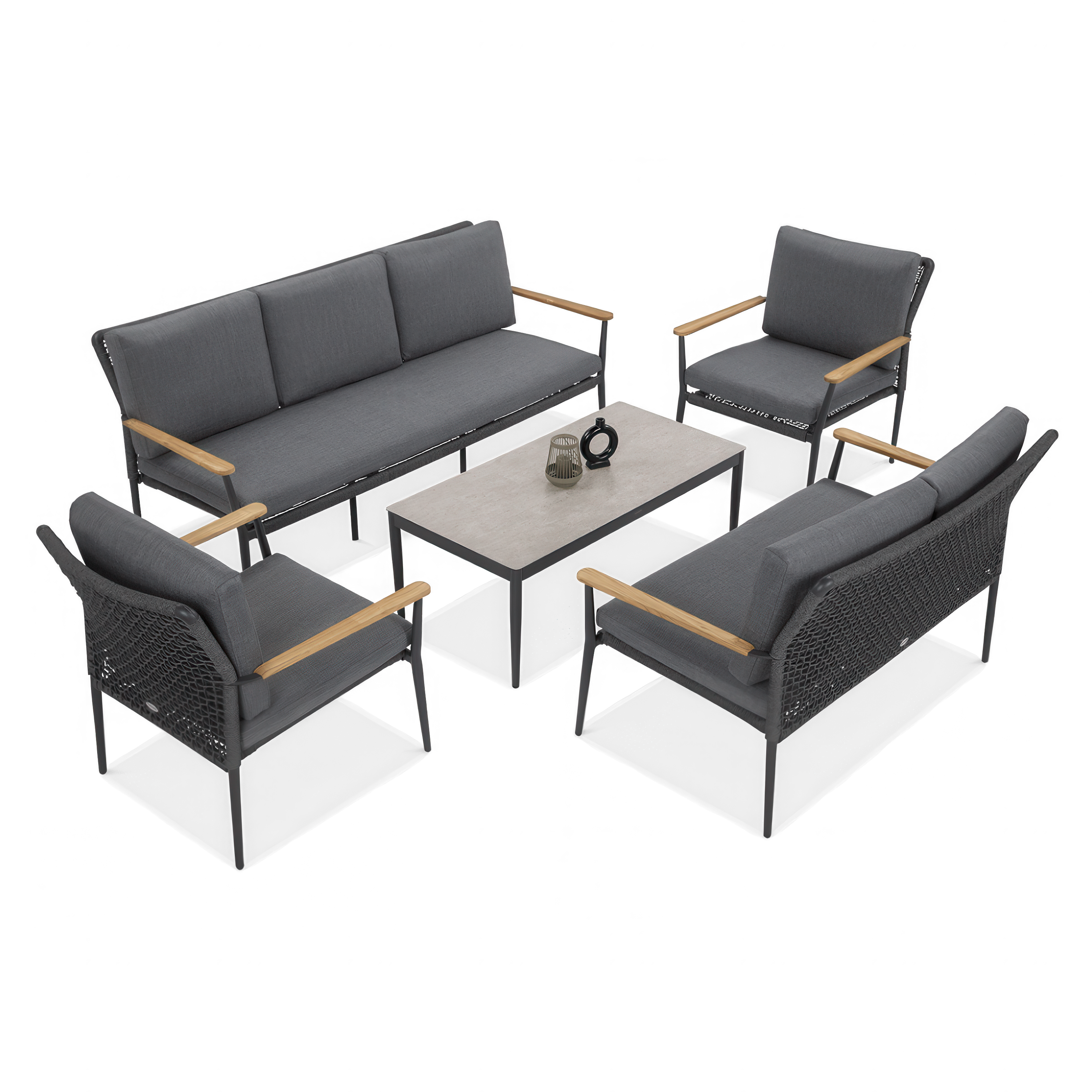 LUNA GRANDE CAFFE Tmavo šedá veľká pohovka - FURRORE