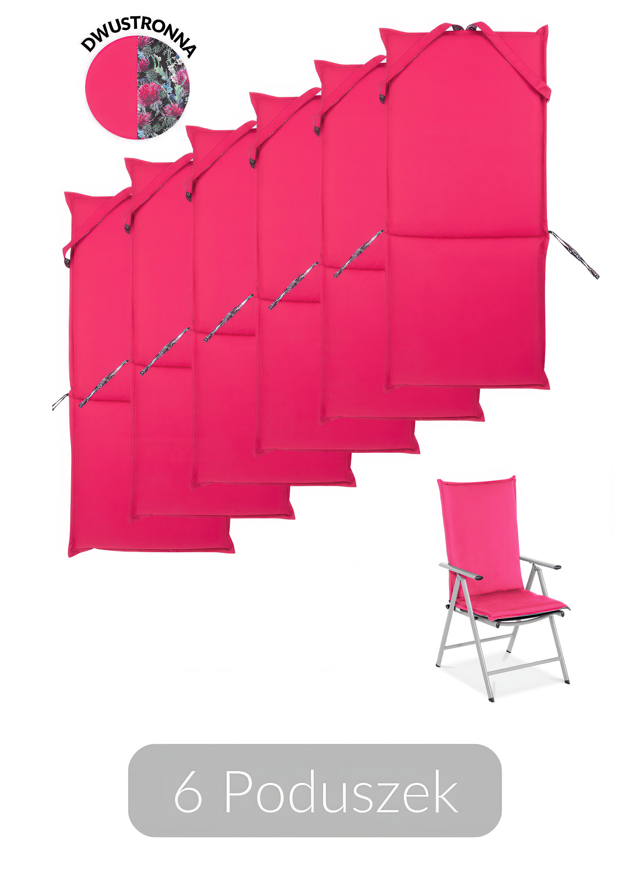 Sada záhradných vankúšov Sweet Rasperry, 116x51 - MOODME