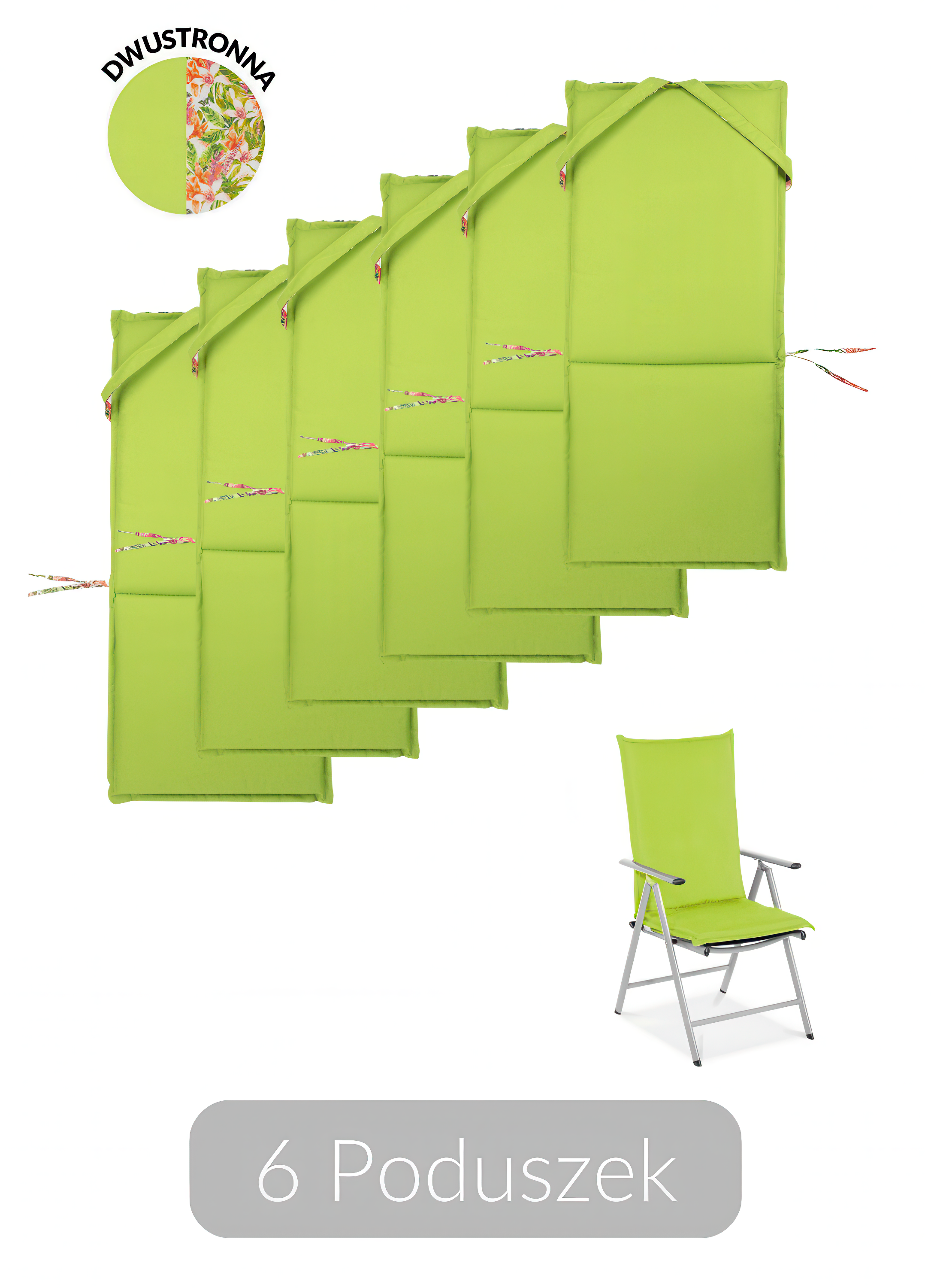 Súprava vankúšov na ležadlo Exotic Green, 116x51 - MOODME