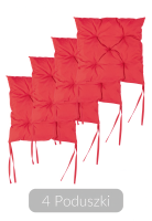 Súprava vankúšov na stoličky Watermelon Sugar 40x40cm 4ks - MOODME