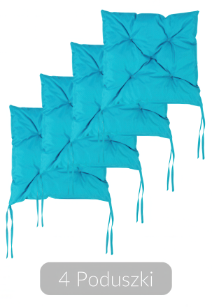 Vonkajšie vankúše na záhradné stoličky Curacao Blue 4ks - MOODME