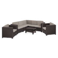 Záhradný kútik PROVENCE + 2x kreslo Brown