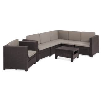 PROVENCE záhradný kútik + kreslo Brown