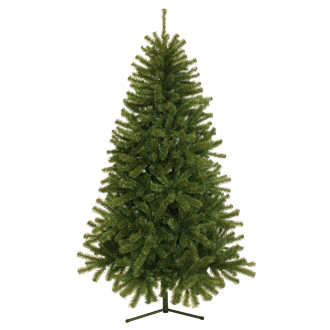 Hustý umelý vianočný stromček smrek MoodMe Winterberry 190 cm na stojane v zelenej farbe na čiernom pozadí