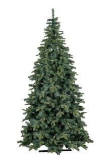 Zelený umelý vianočný stromček MoodMe Lumina 240 cm so stojanom na bielom pozadí