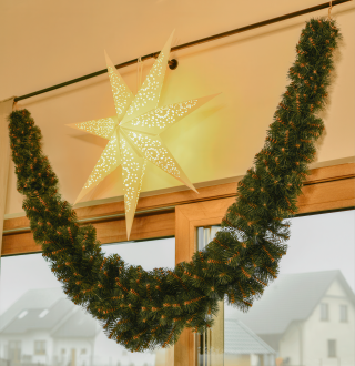 Extra hrubý smrekový veniec COMET, dĺžka 500 cm