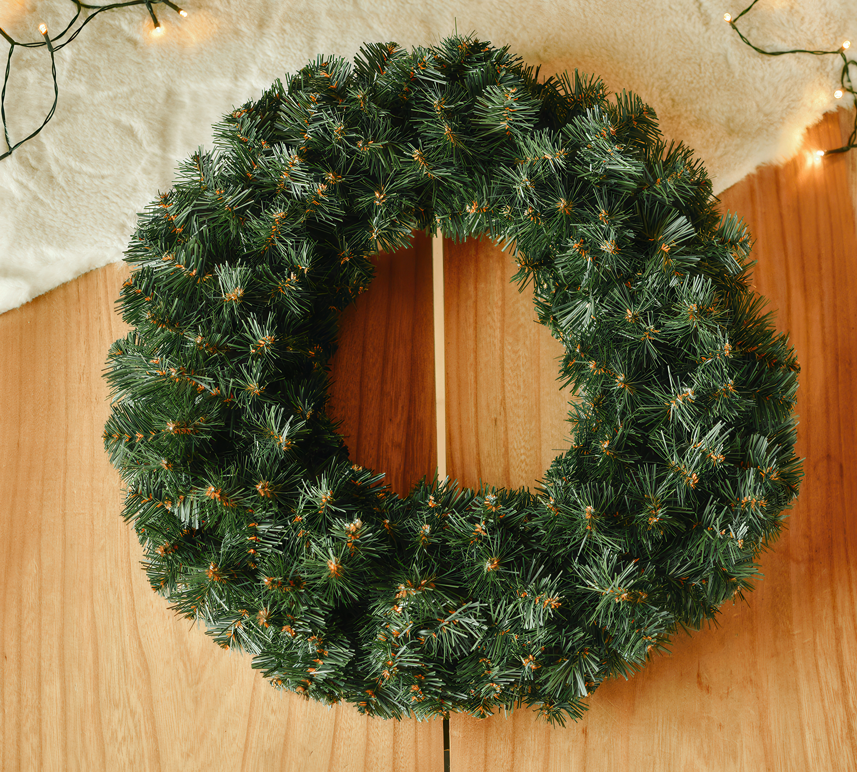 Veľký, hustý vianočný veniec FIRLET, priemer 50 cm, smrek