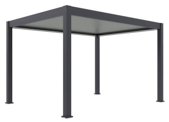ELEGANCE AUTOMATIC 3x4 automatická pergola s LED osvetlením antracit/svetlosivá - Gutroof