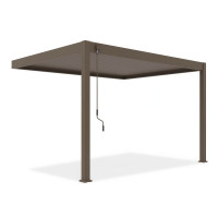 Hliníková pergola Gutroof ELEGANCE WALL 3x4 m Taupe