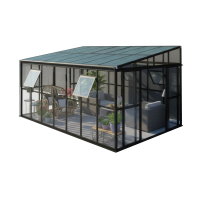 Oranžéria SOHO čierna 505x290cm PC + sklo - strešná krytina