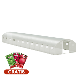 Dvojdverový fóliovník 4x12x2 - 48m2 biely a 3 balenia semien