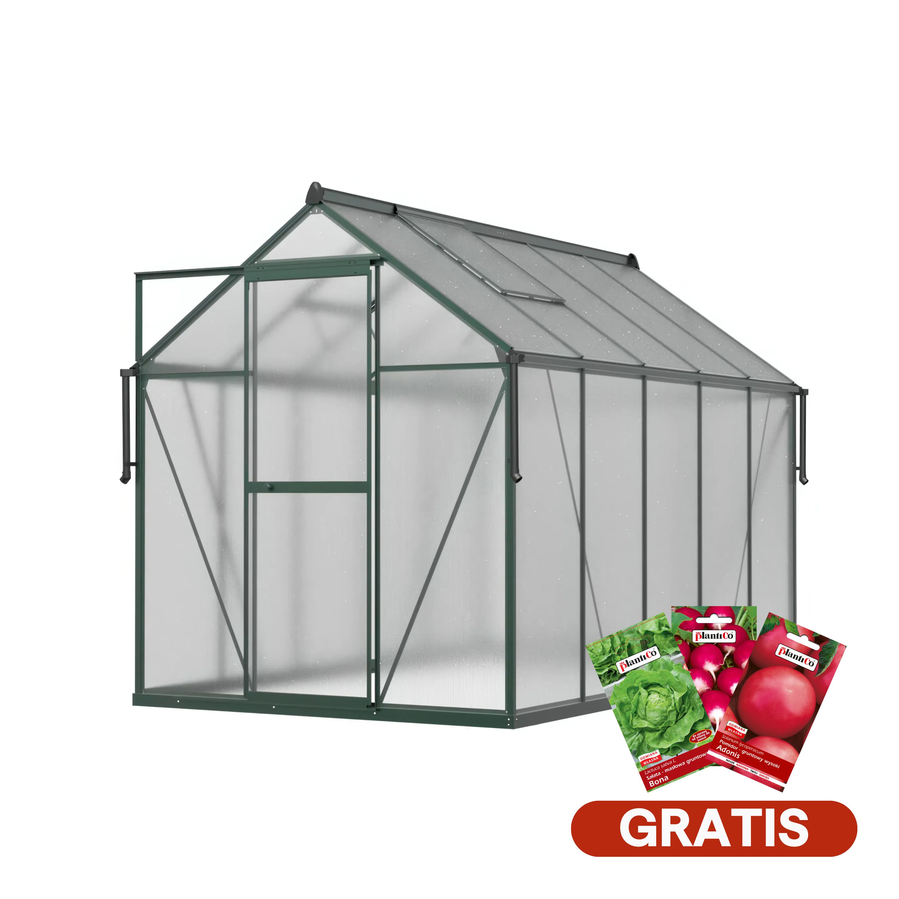 Polykarbonátový skleník Slide-In NEW 183 x 303 cm Dark Green – Cultivo