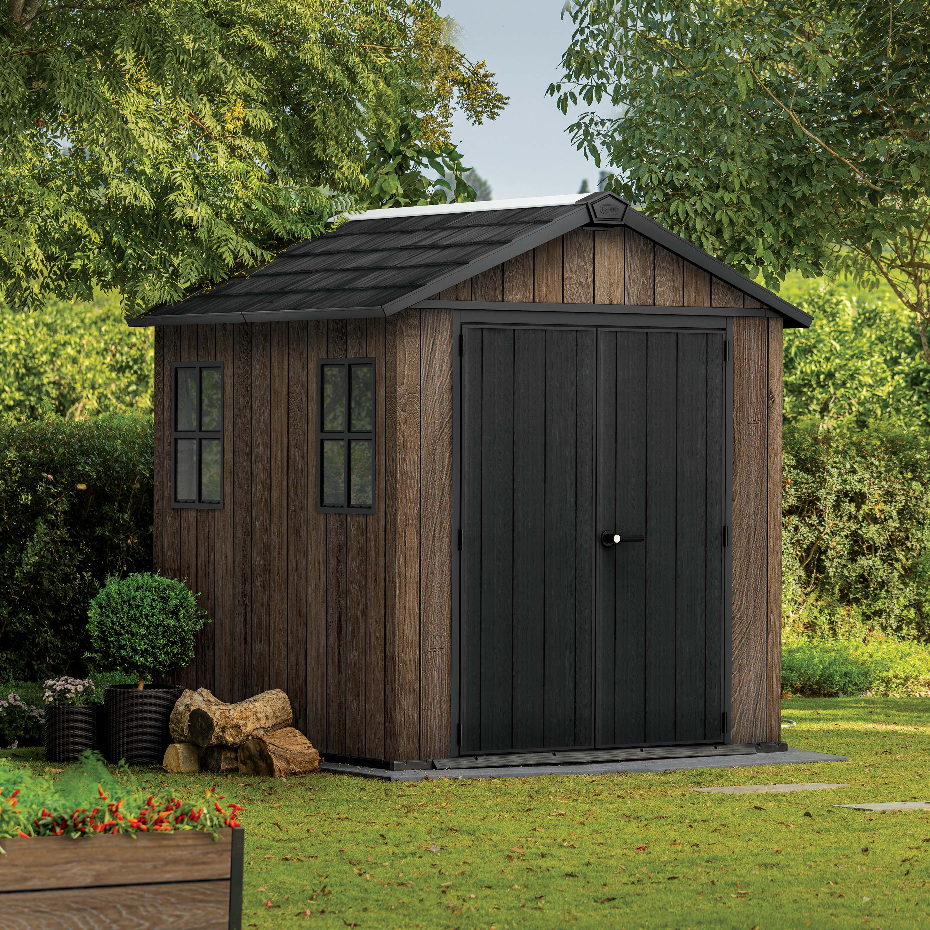 Prístrešok na náradie DECO APEX 759/975 WALNUT - Keter