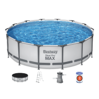 Nadzemný kruhový bazén z ocele Pro Max set 4,27 x 1 m - BESTWAY 56950