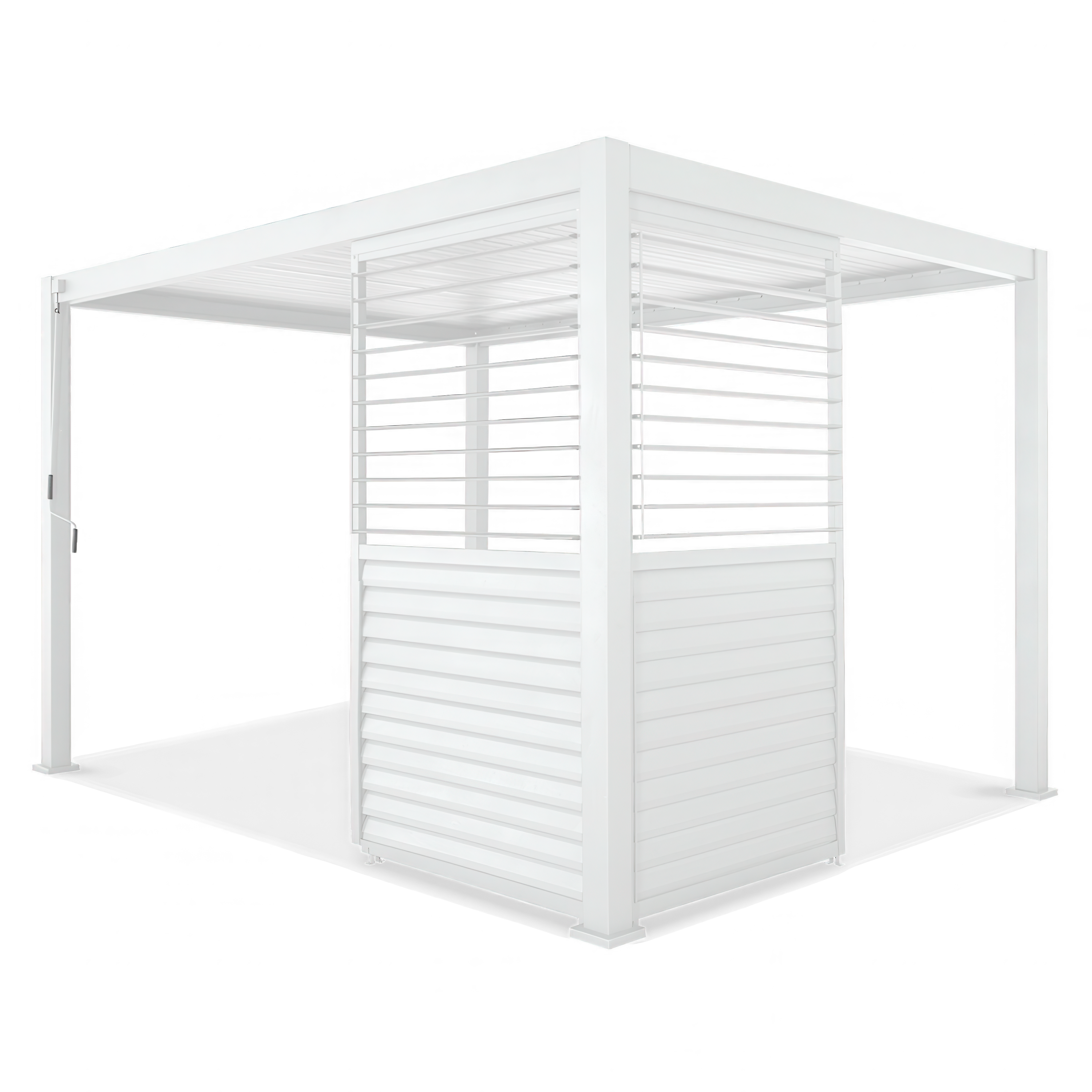 Nastaviteľný žalúziový panel pre pergolu PREMIUM 3 m, biely - GUTROOF