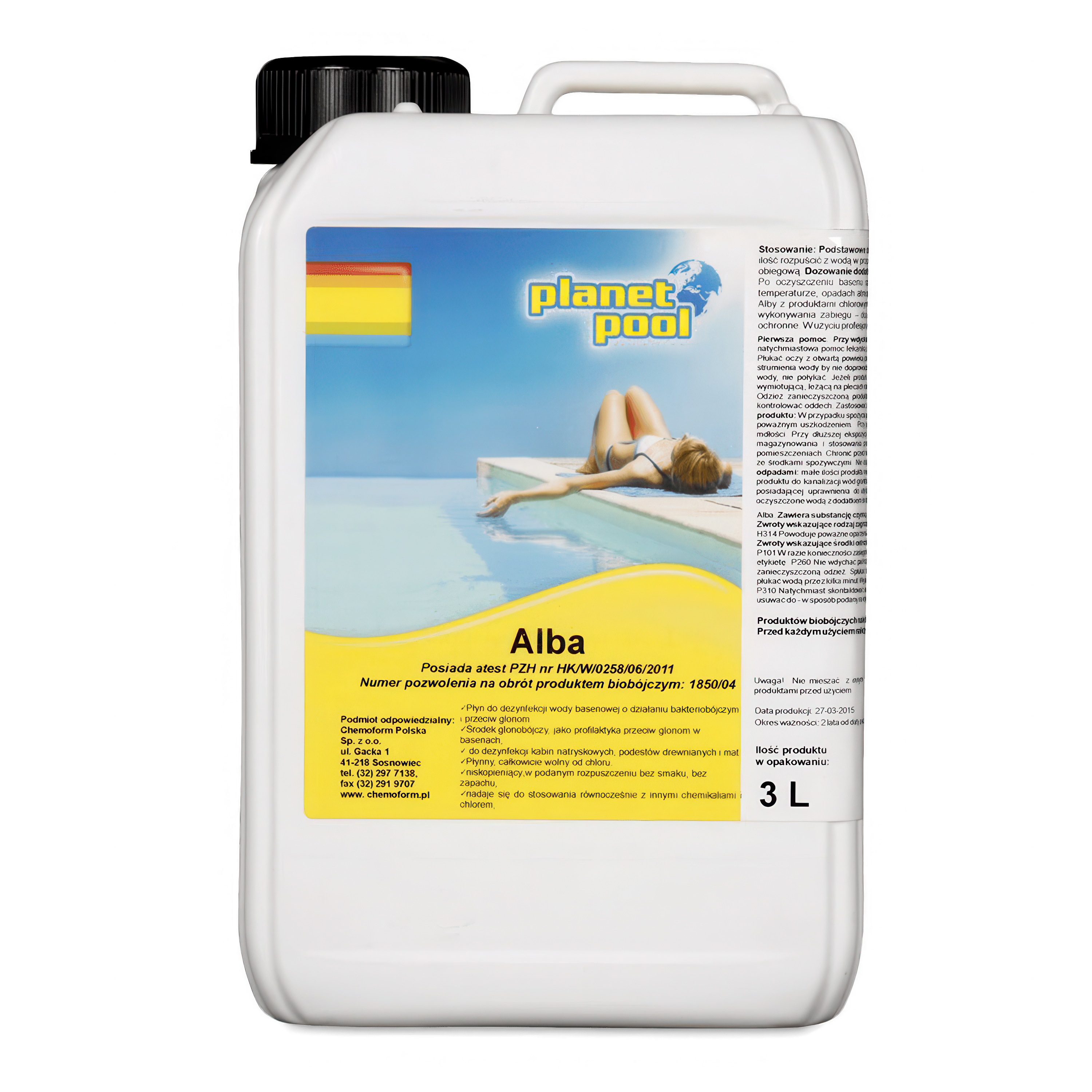 Alba bazénová kvapalina na riasy 3L - CHEMOFORM