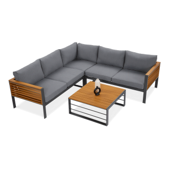 RUBICON Tmavo šedý hliníkový roh - FOCUS GARDEN