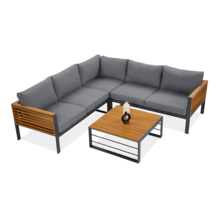 RUBICON Tmavo šedý hliníkový roh - FOCUS GARDEN