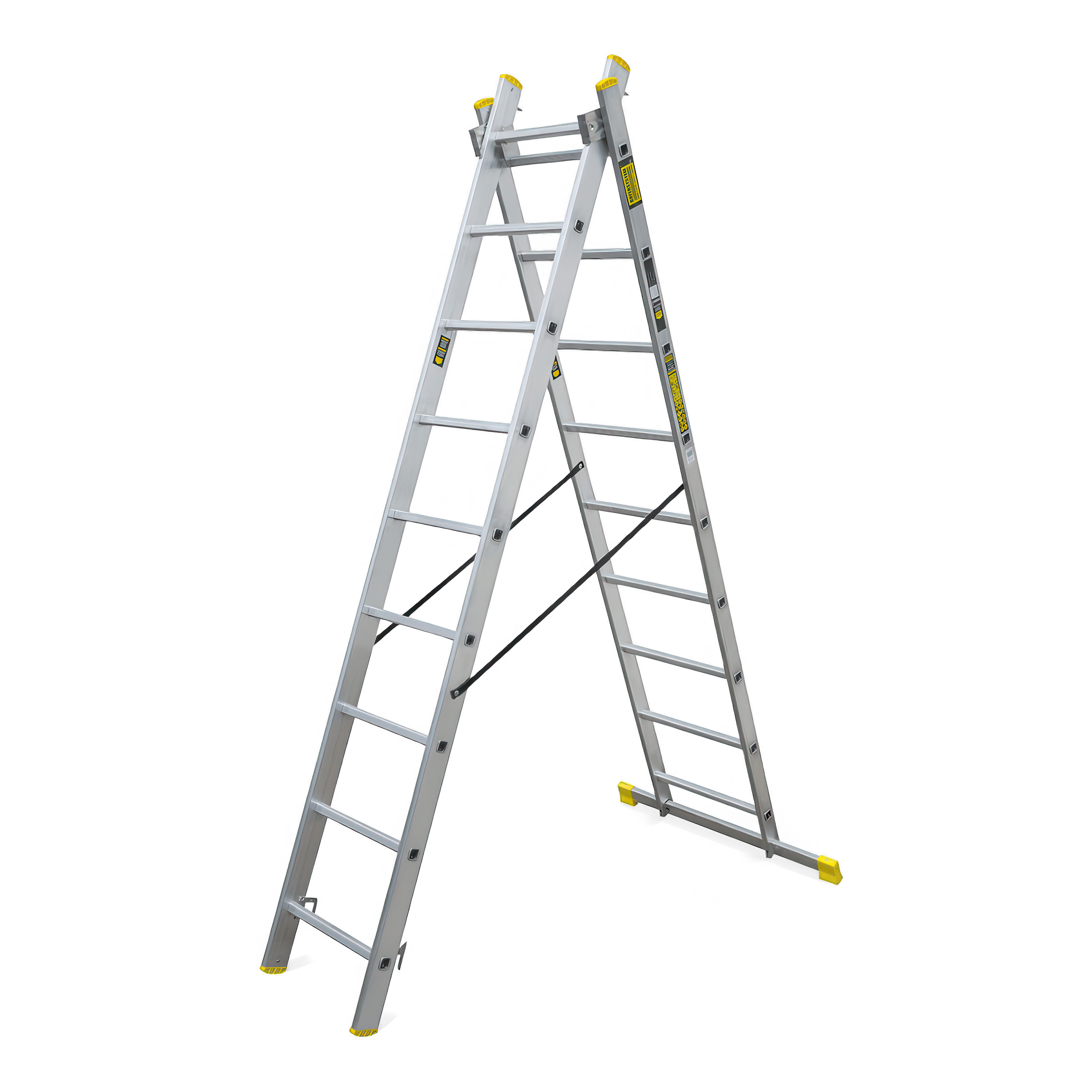 Hliníkový dvojramenný rebrík BS-DW2x9, 150 kg - BAYERSYSTEM