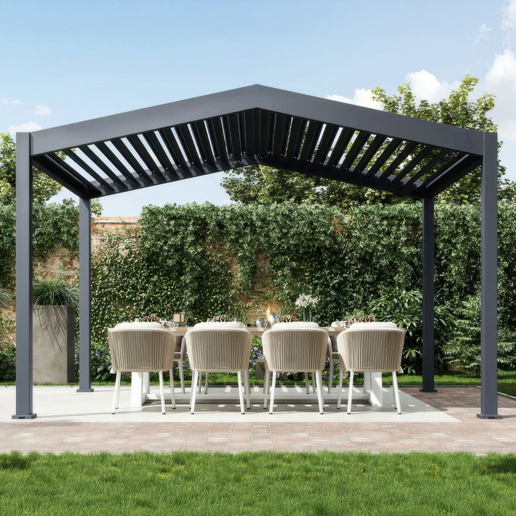 Pergola tarasowa ELEGANCE 3x3 Taupe - Gutroof