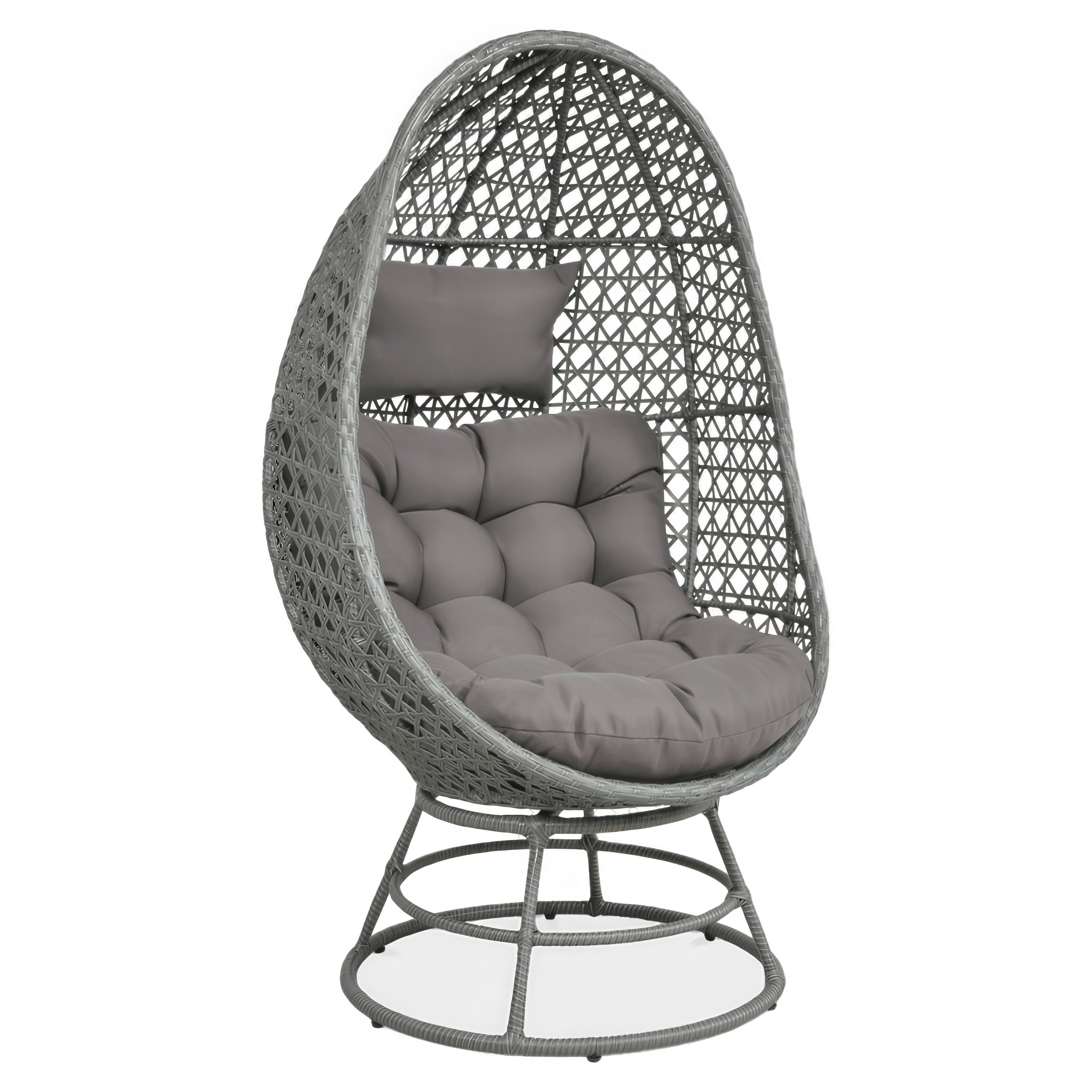 Fotel obrotowy z technorattanu HOLIDAY Grey