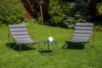 ART Tmavo šedá súprava terasového nábytku 2+1 - Focus Garden