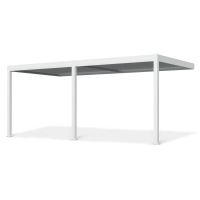 Automatická nástenná terasa pergola s osvetlením ELEGANCE WALL AUTOMATIC 3x6 White – Gutroof