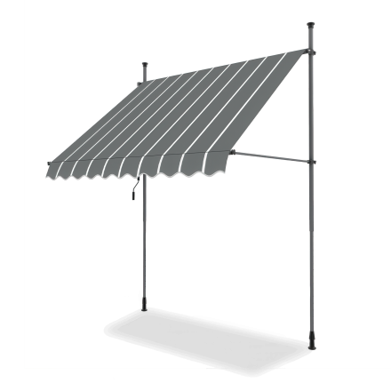 Markiza balkonowa EASY Grey/White 300x130cm - Focus garden