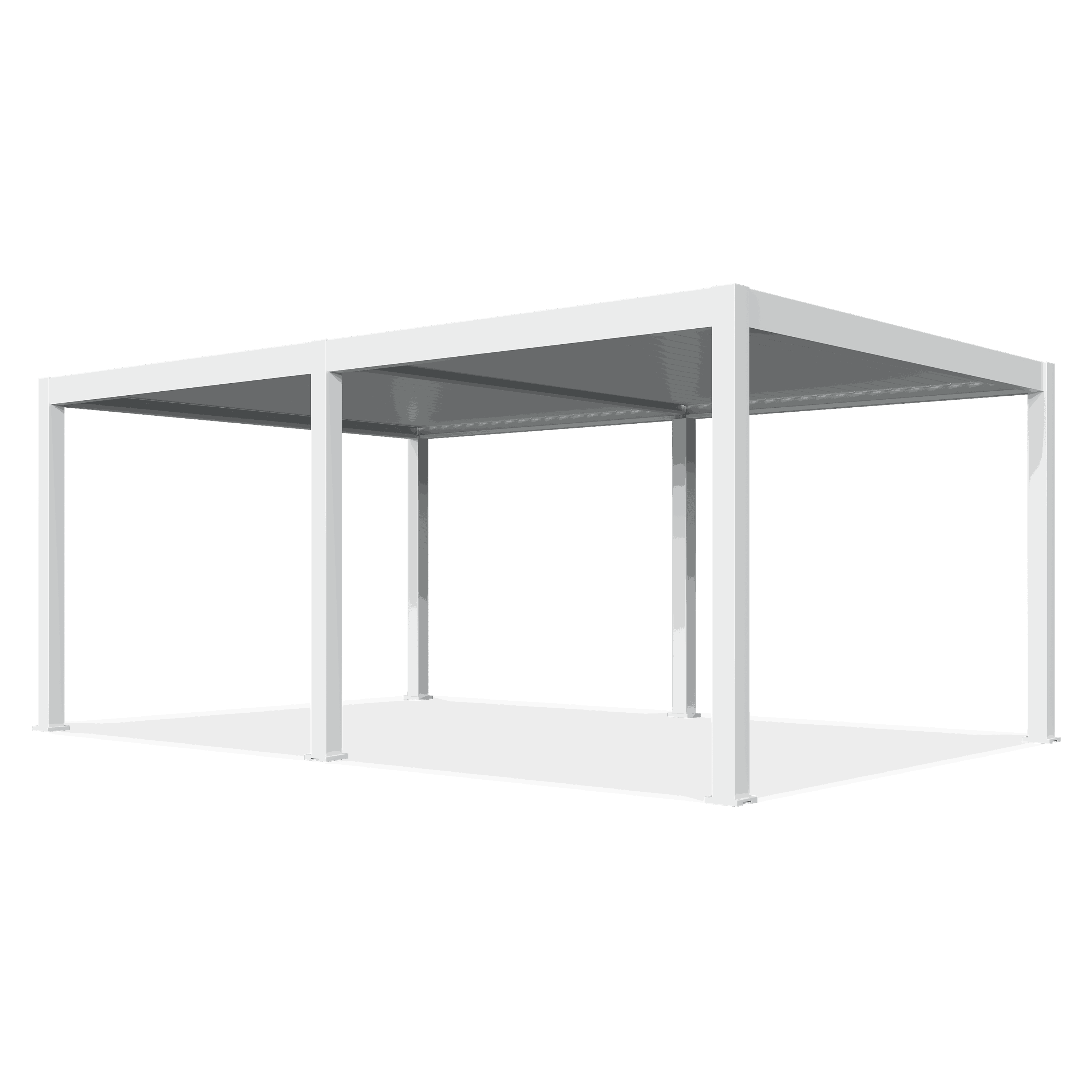 Elektrická terasa pergola DELUXE PRO AUTOMATIC 4x6 s LED osvetlením, White - Gutroof