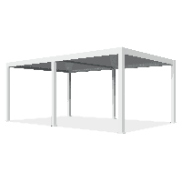 Elektrická terasa pergola DELUXE PRO AUTOMATIC 4x6 s LED osvetlením, White - Gutroof